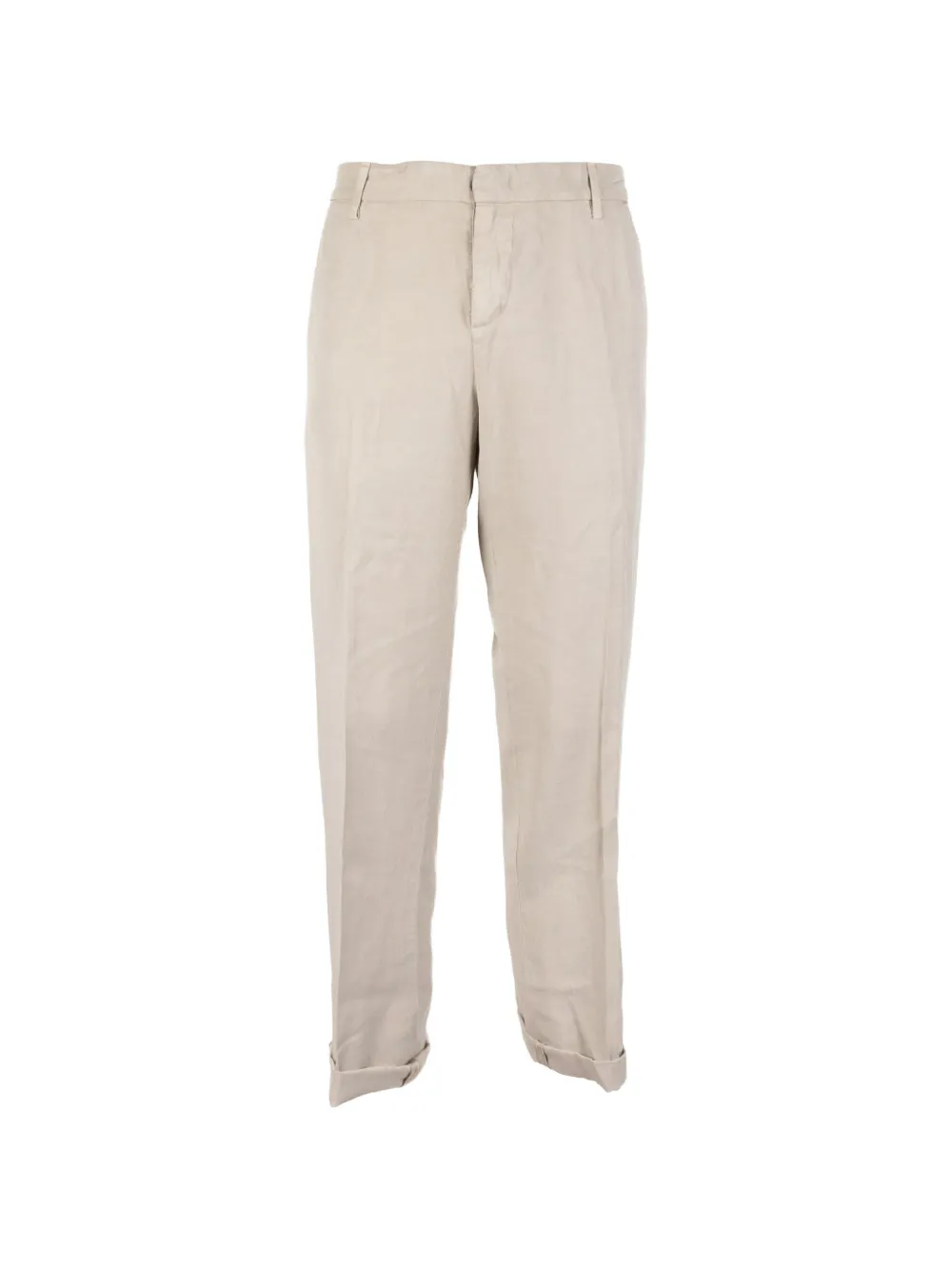 DONDUP pressed-crease turn-up trousers - Toni neutri