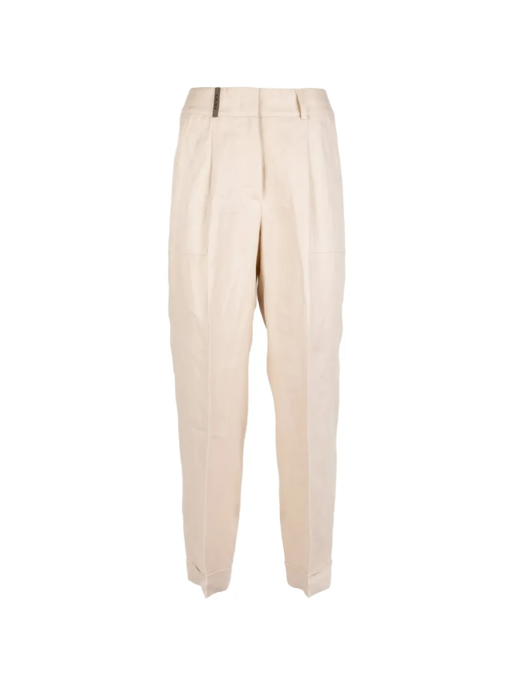 Peserico pleated-detail turn-up trousers - Toni neutri