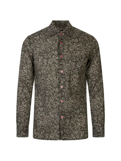 Kiton floral-print long-sleeve shirt