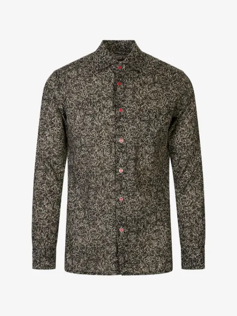 Kiton floral-print long-sleeve shirt
