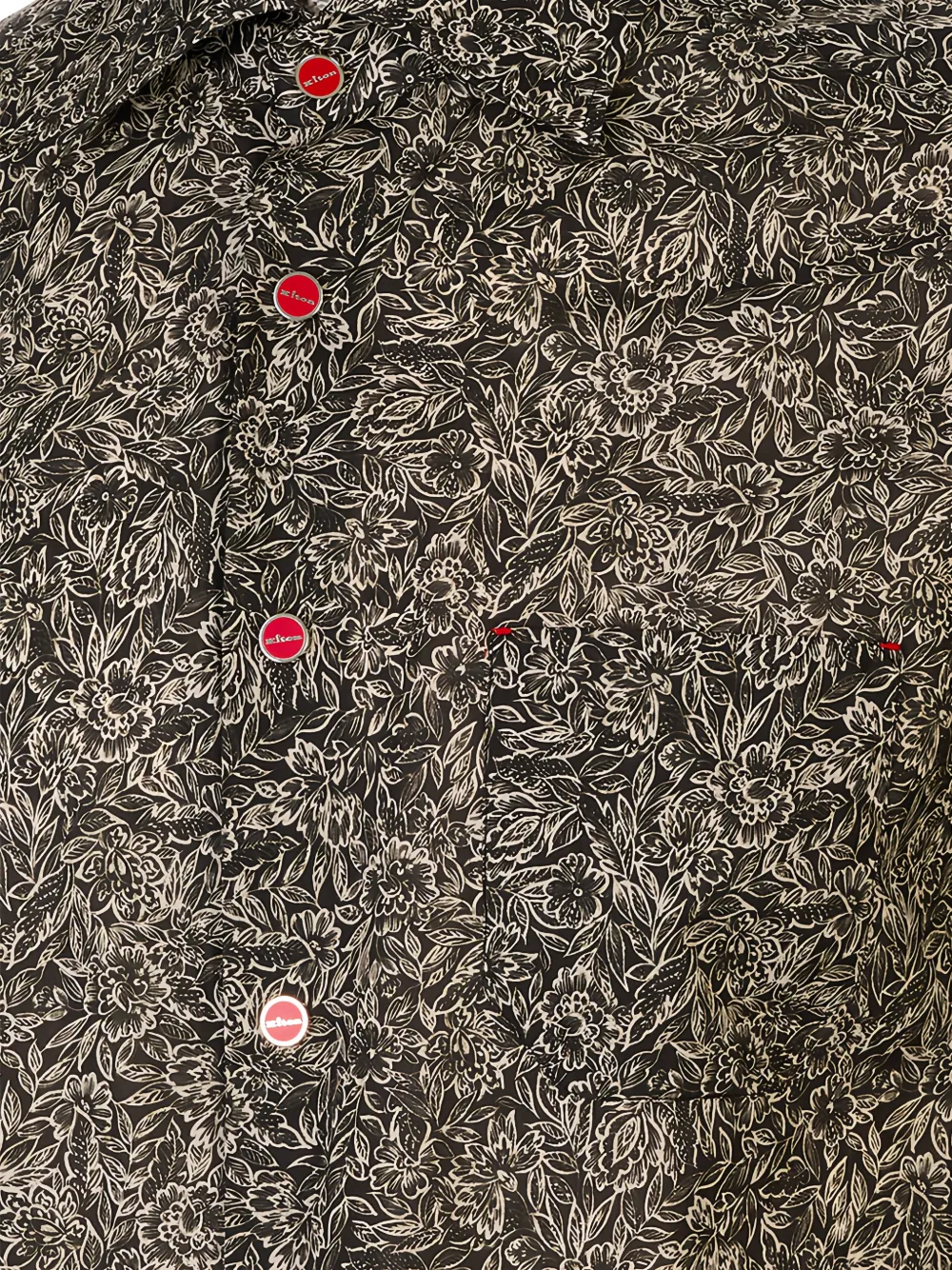 Kiton Overhemd met bloemenprint Zwart