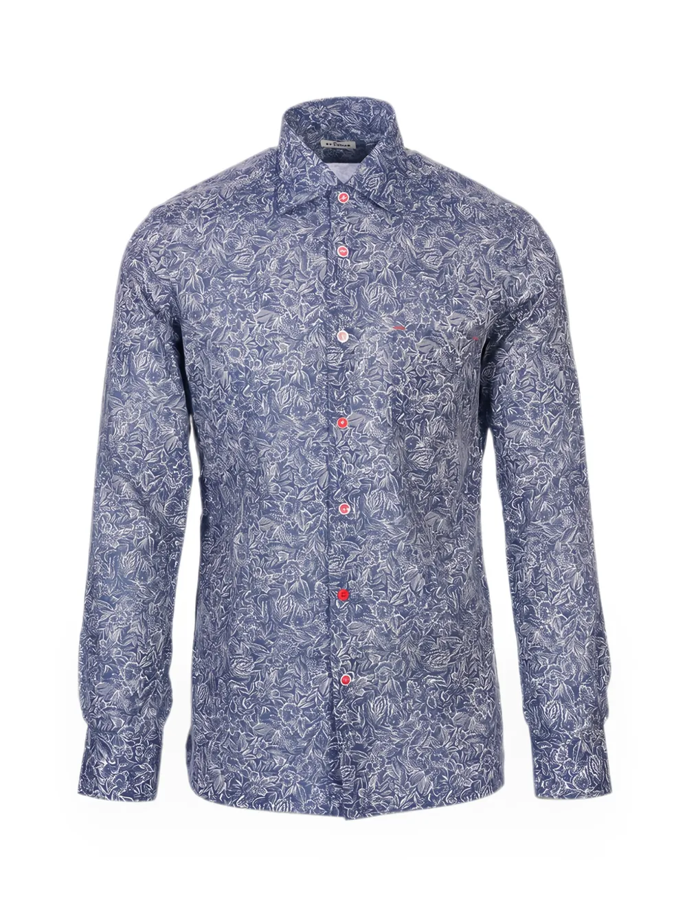 Kiton Overhemd met bloemenprint Blauw