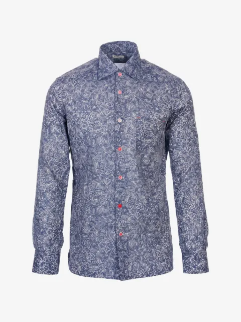 Kiton floral-print long-sleeve shirt