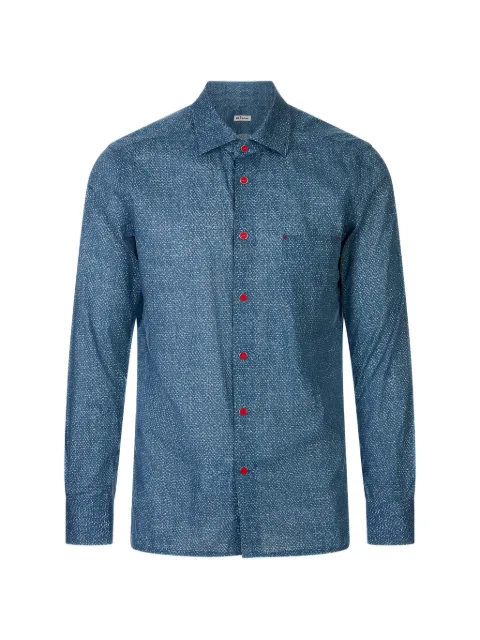Kiton patterned-print button-up shirt
