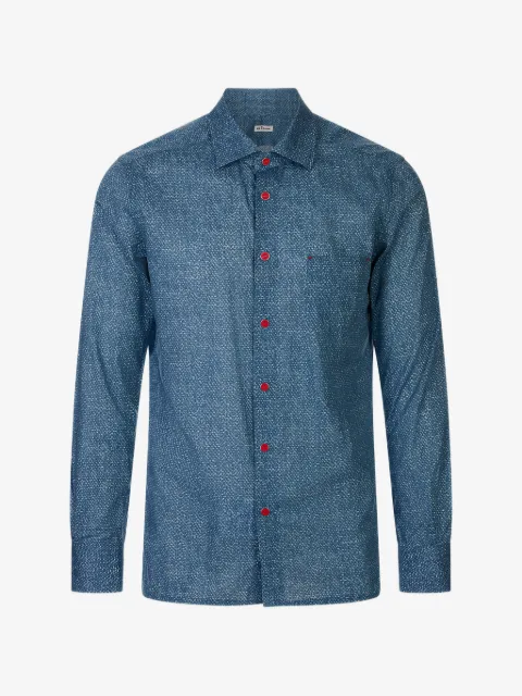 Kiton camisa con motivo estampado