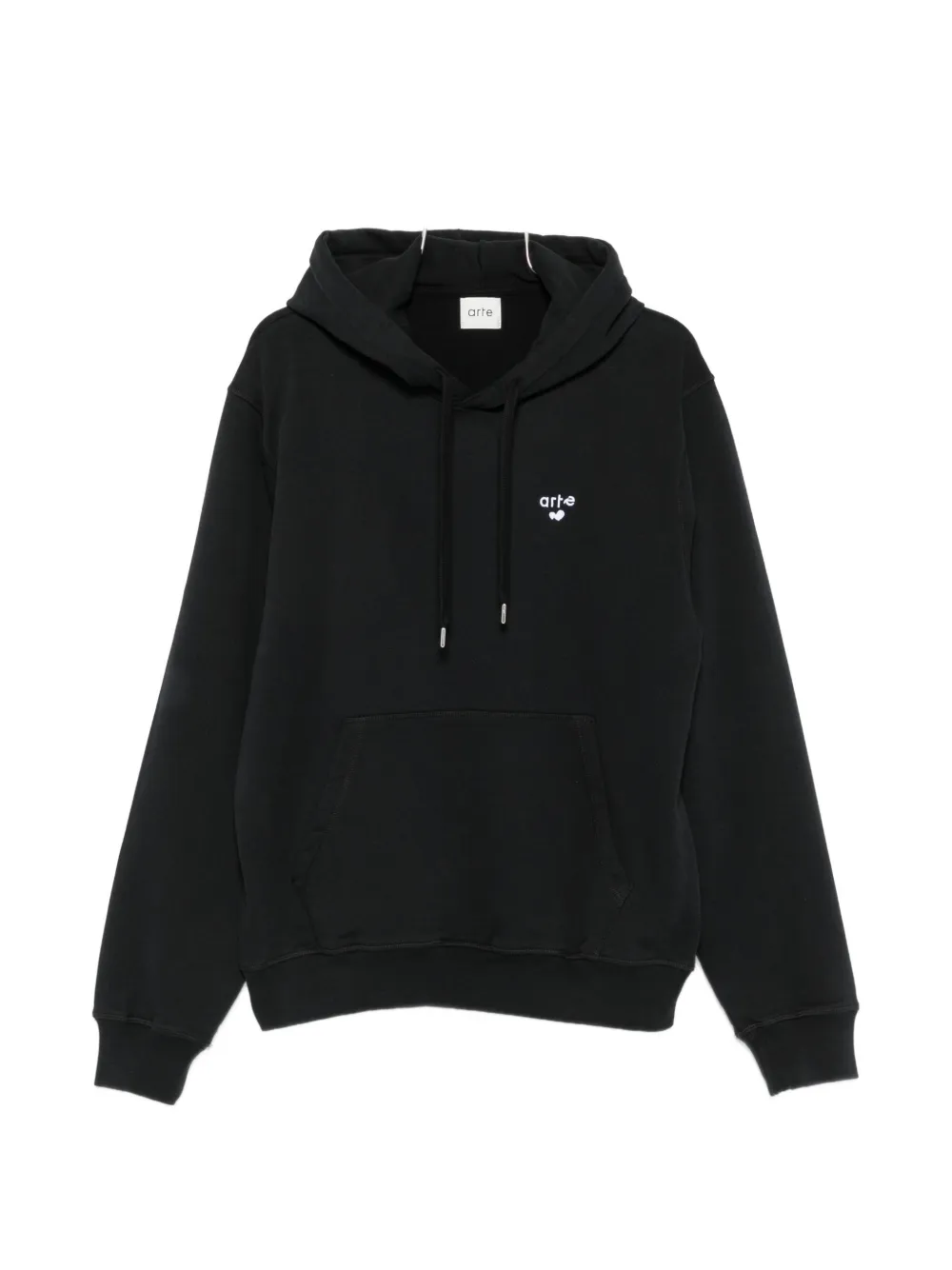 Arte Antwerp logo-embroidered drawstring hoodie - Schwarz