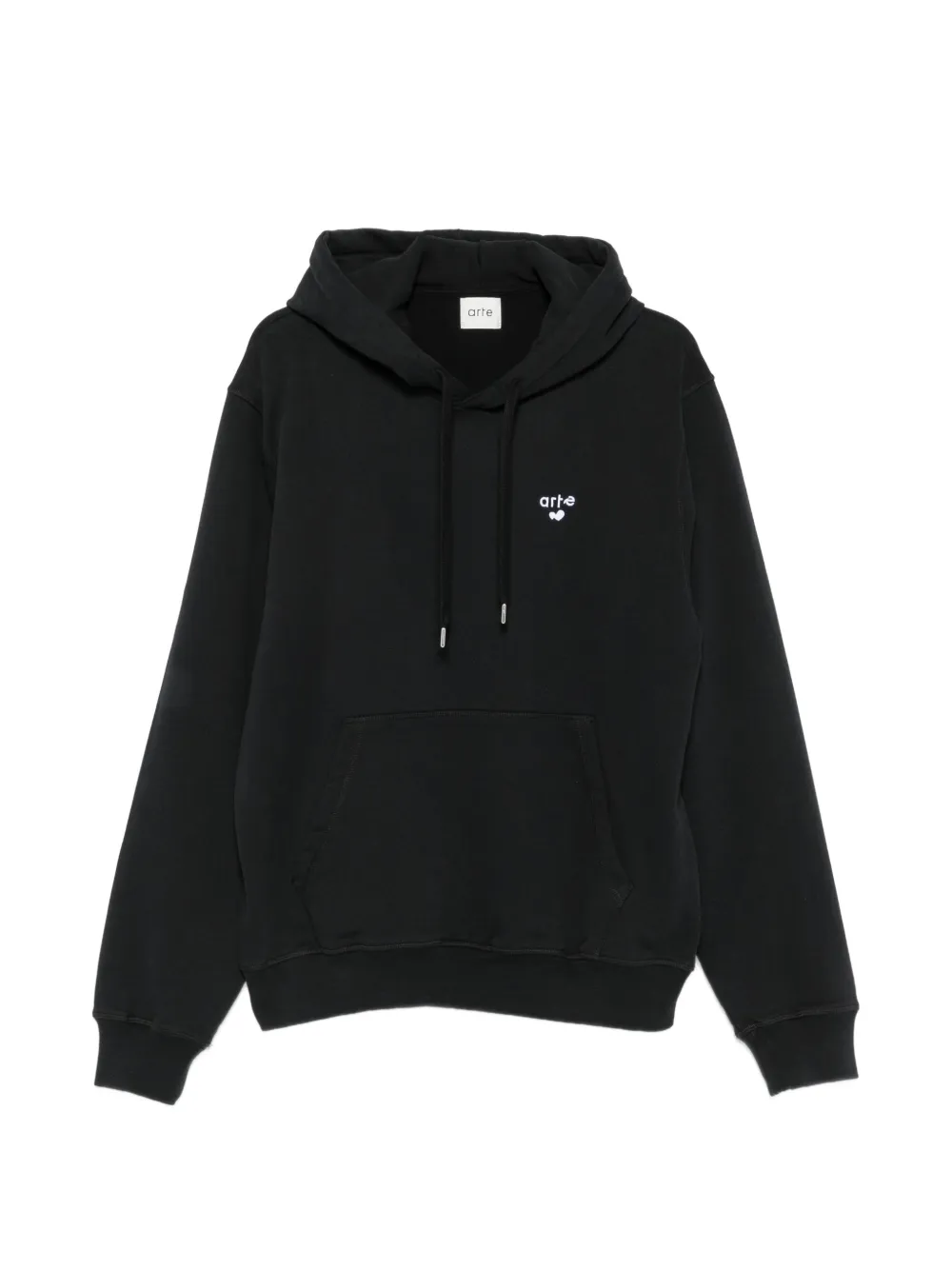 logo-embroidered drawstring hoodie