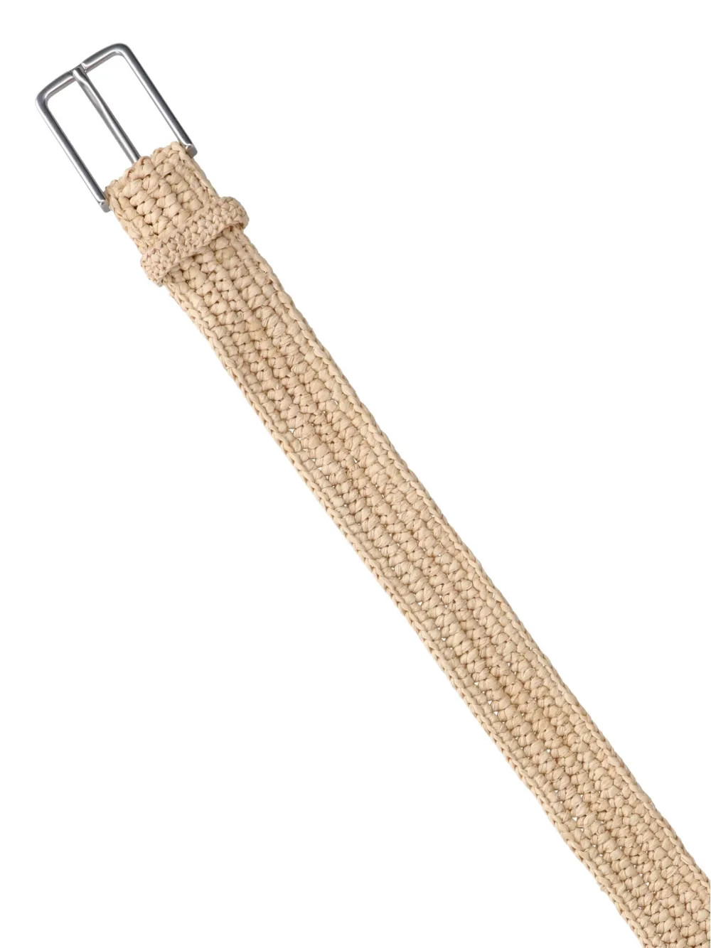 Maison Kitsuné Riem met geweven raffia Beige