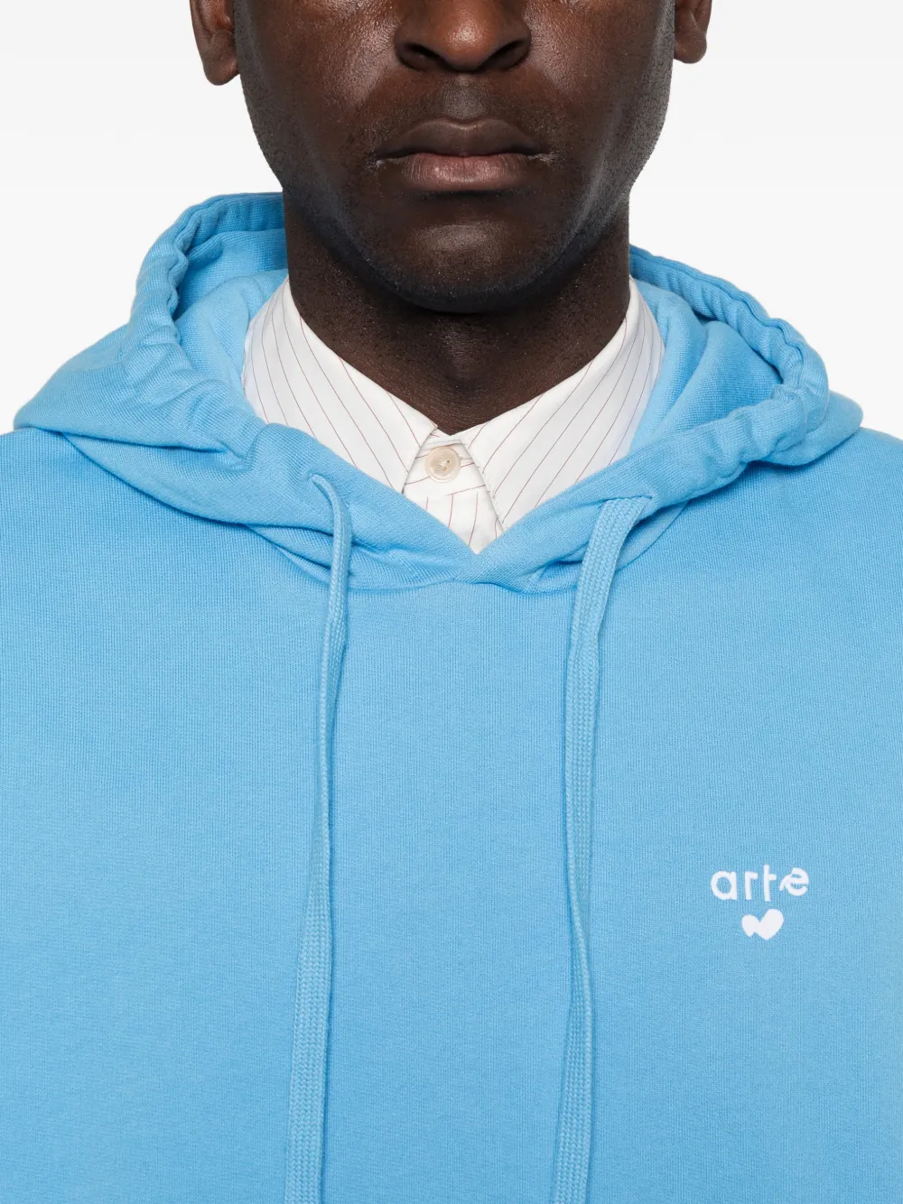 Arte Antwerp Hoodie met geborduurd logo Blauw