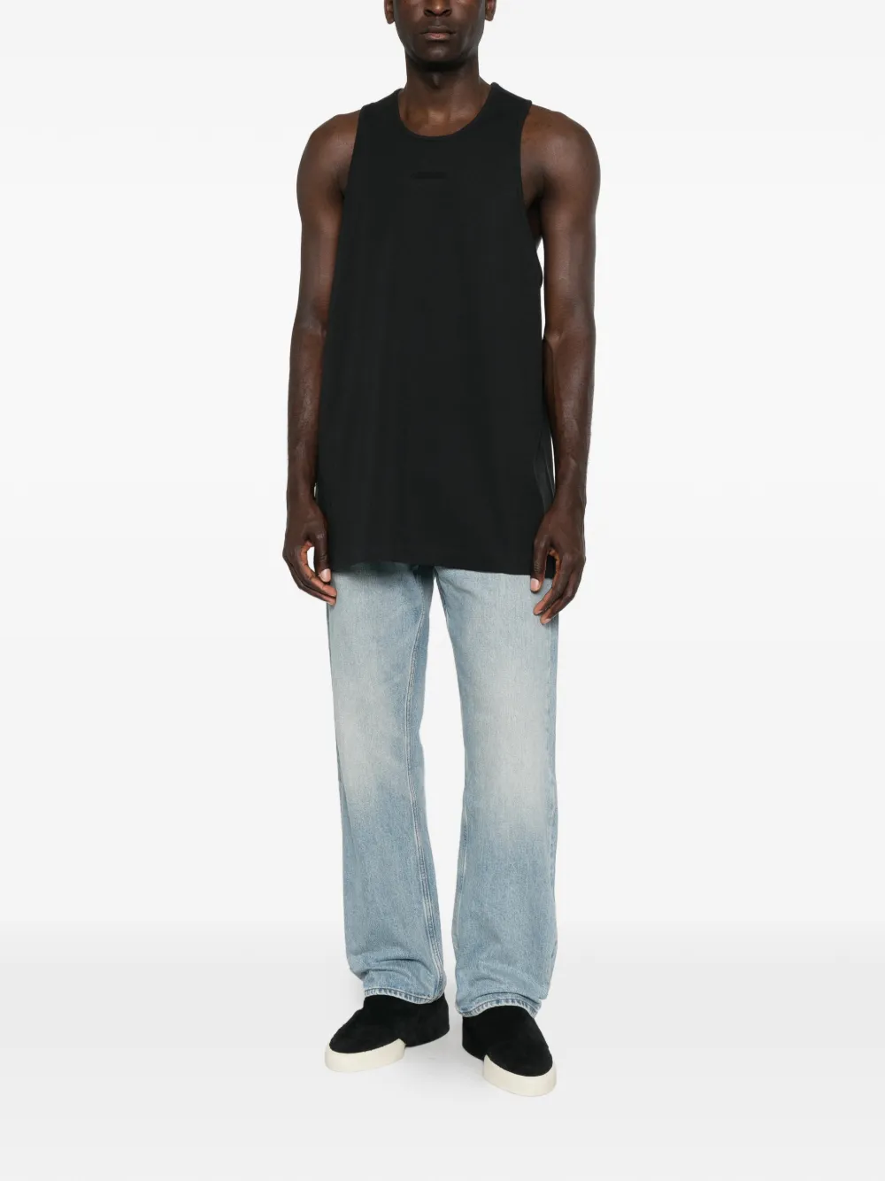 FEAR OF GOD ESSENTIALS tanktop met logopatch Zwart