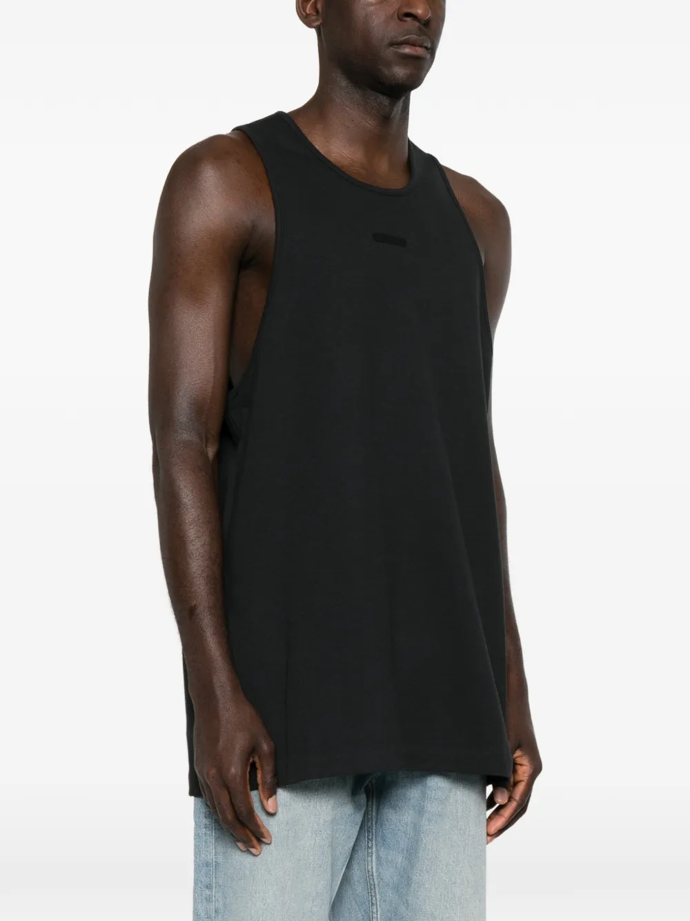 FEAR OF GOD ESSENTIALS tanktop met logopatch Zwart