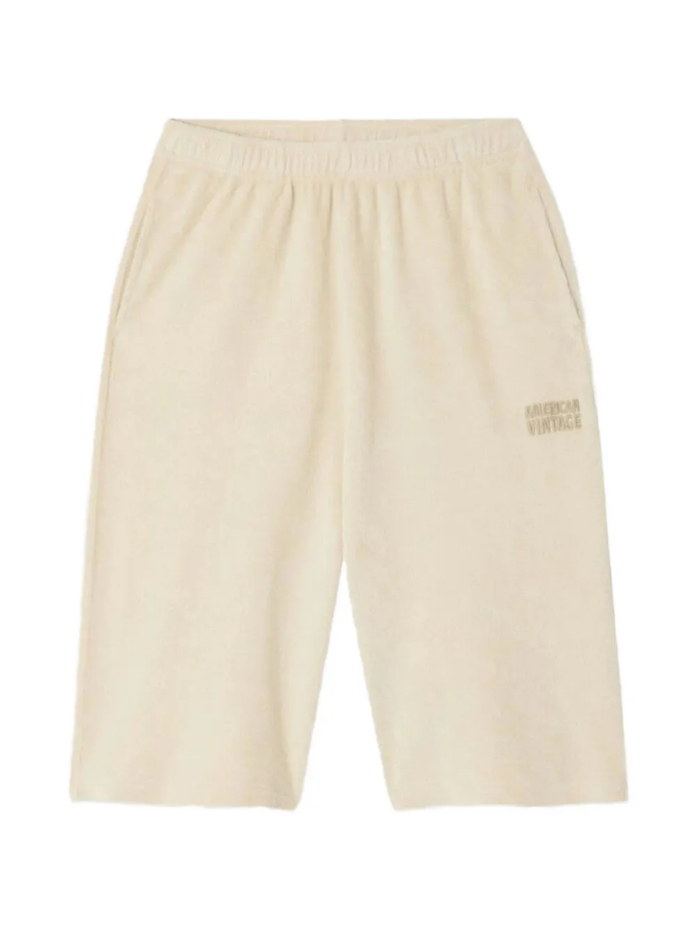 American Vintage Fuxow logo-embroidered shorts - Toni neutri
