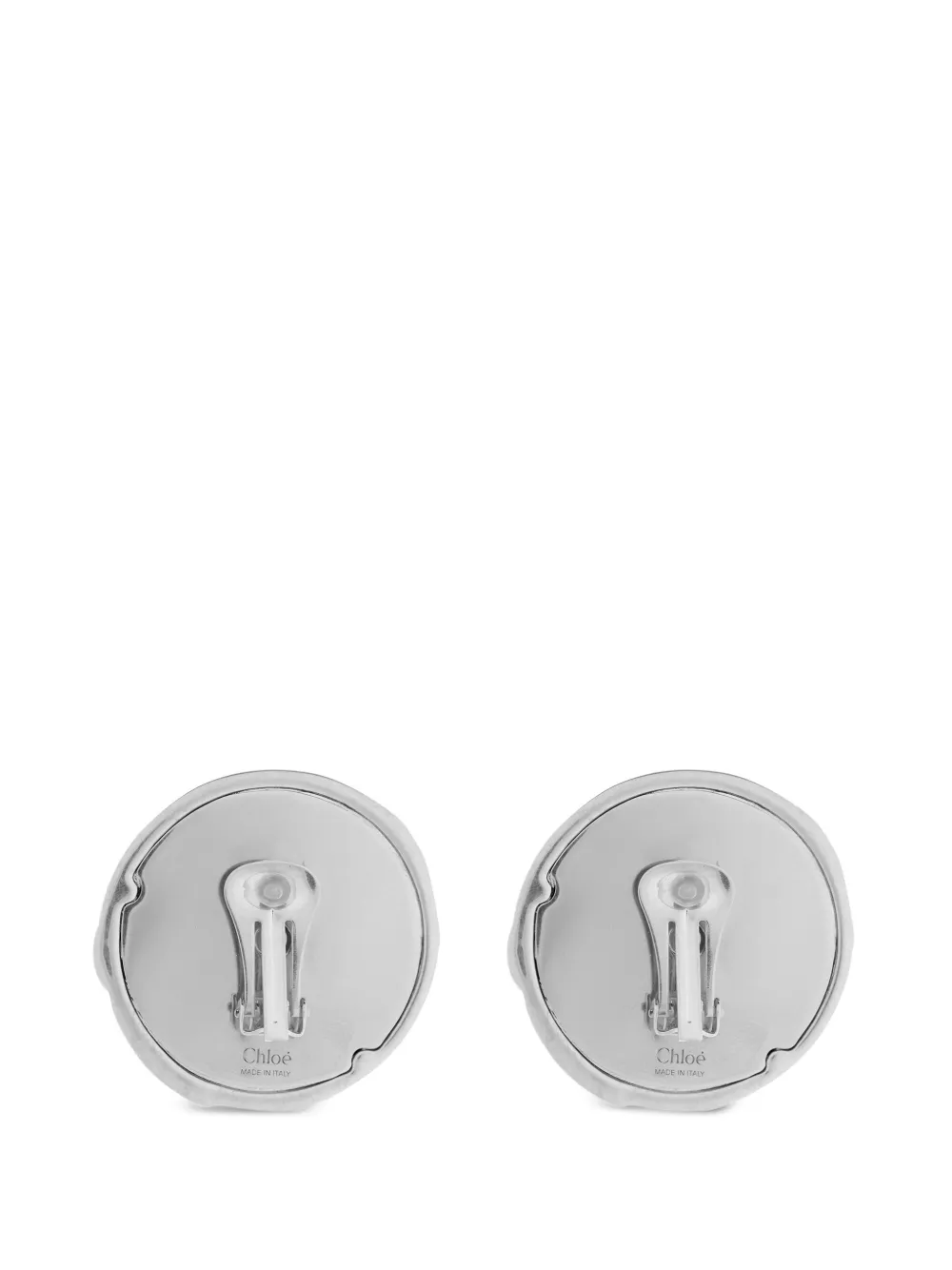 Chloé Pleats Earrings in Silver, view 3