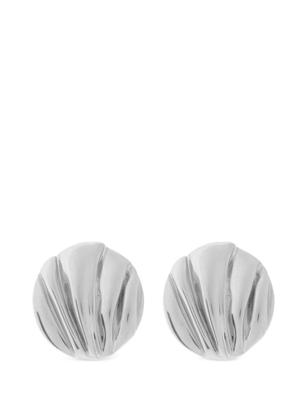 Chloé Pleats clip-on earrings - Silber