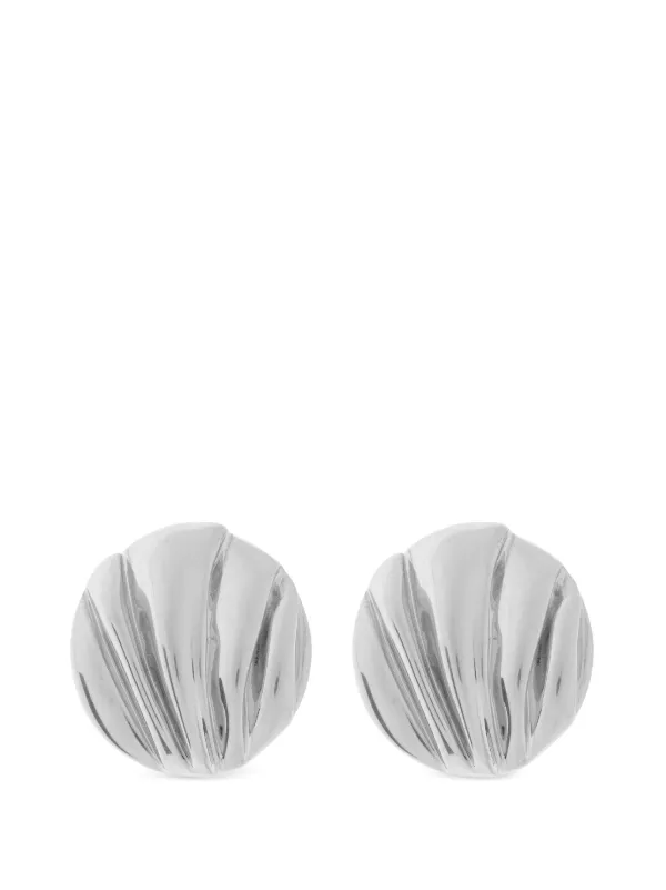 Chloé Pleats Earrings in Silver