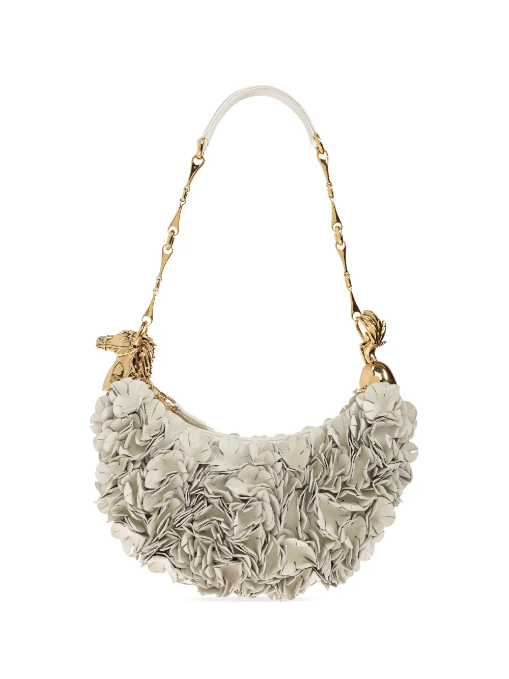 Chloé floral-appliqué shoulder bag - Toni neutri
