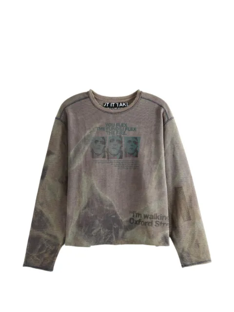 SAITOS playera manga larga con estampado gráfico