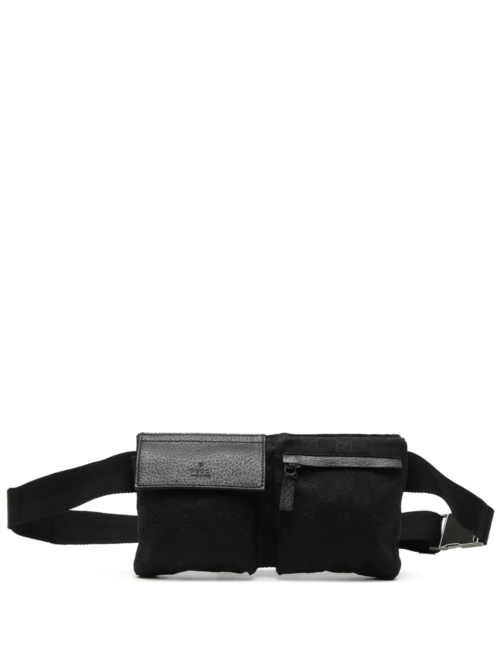 Gucci Pre-Owned 2000-2015 GG Canvas Double Pocket belt bag - Nero