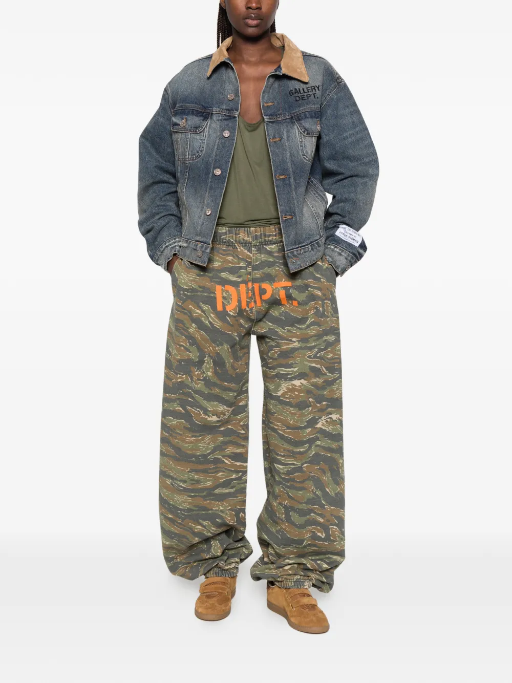 GALLERY DEPT. Downtown trainingsbroek met camouflage-print en logo-print Groen