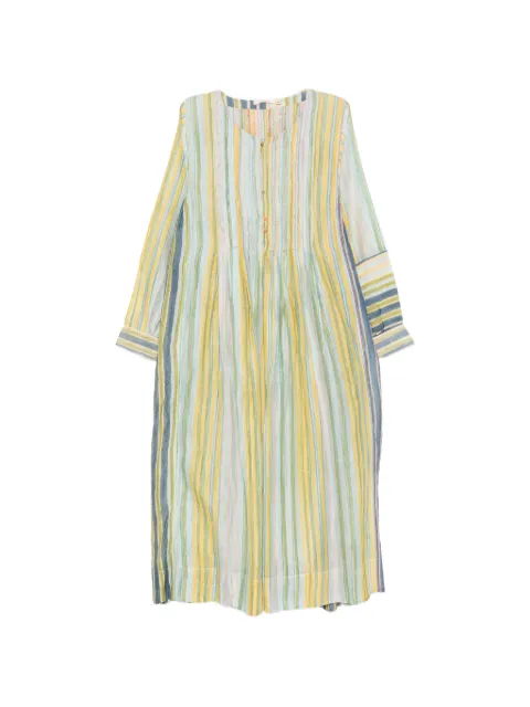 INJIRI vestido midi a rayas