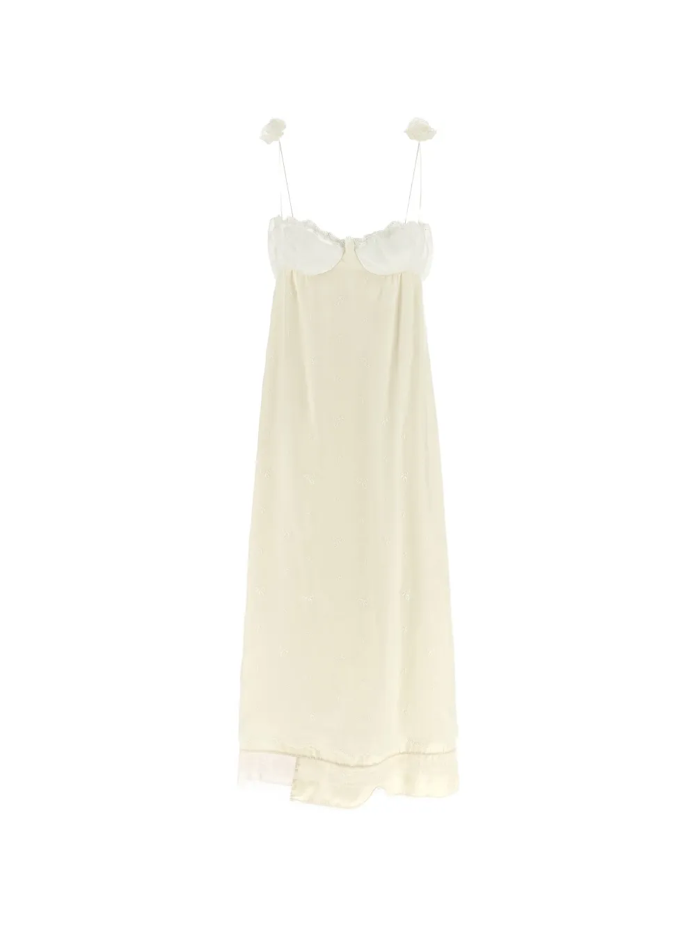 Magda Butrym jacquard-silk embroidered midi dress - Weiß