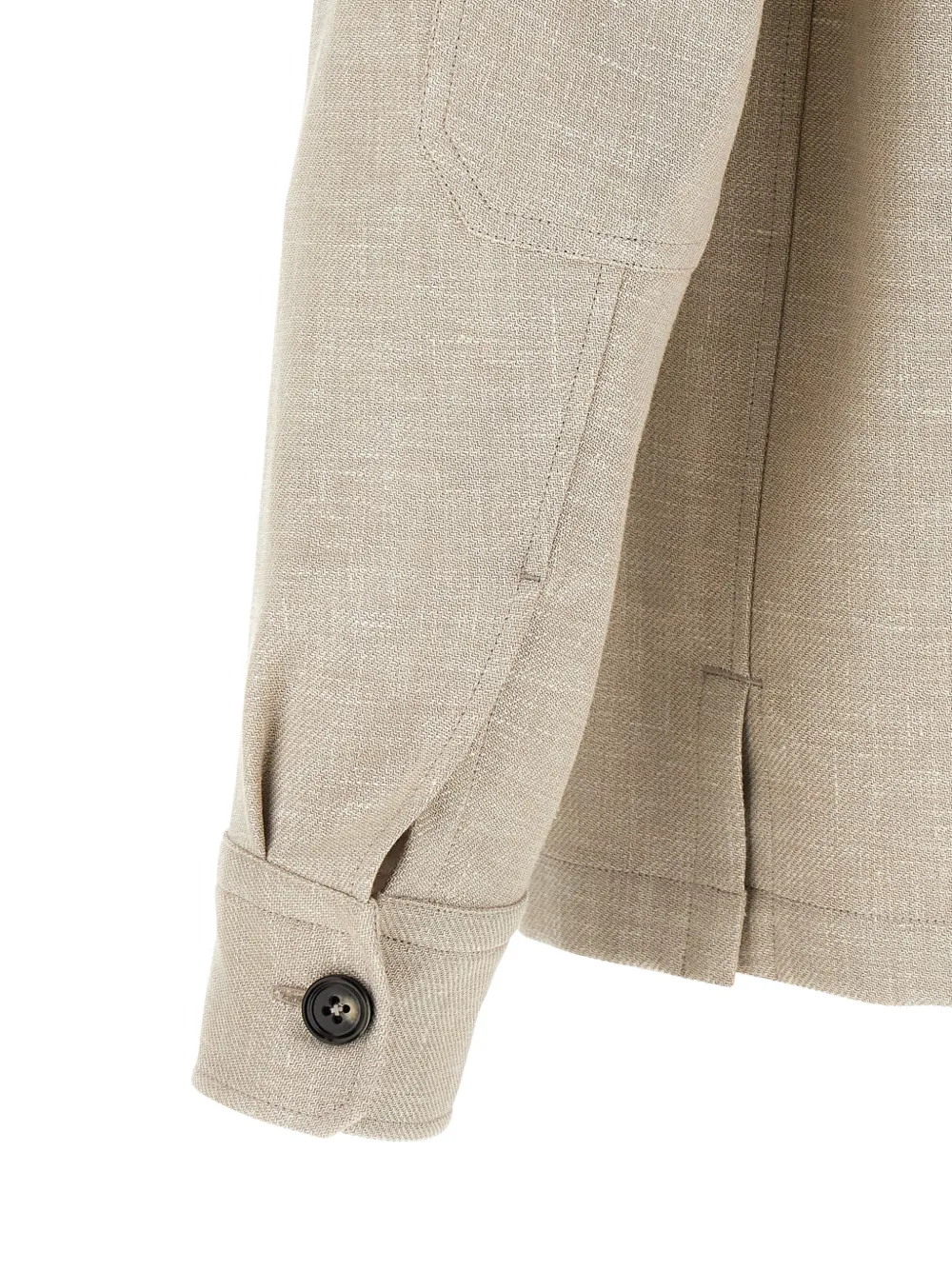 Zegna Crossover overshirt met patch-detail Beige