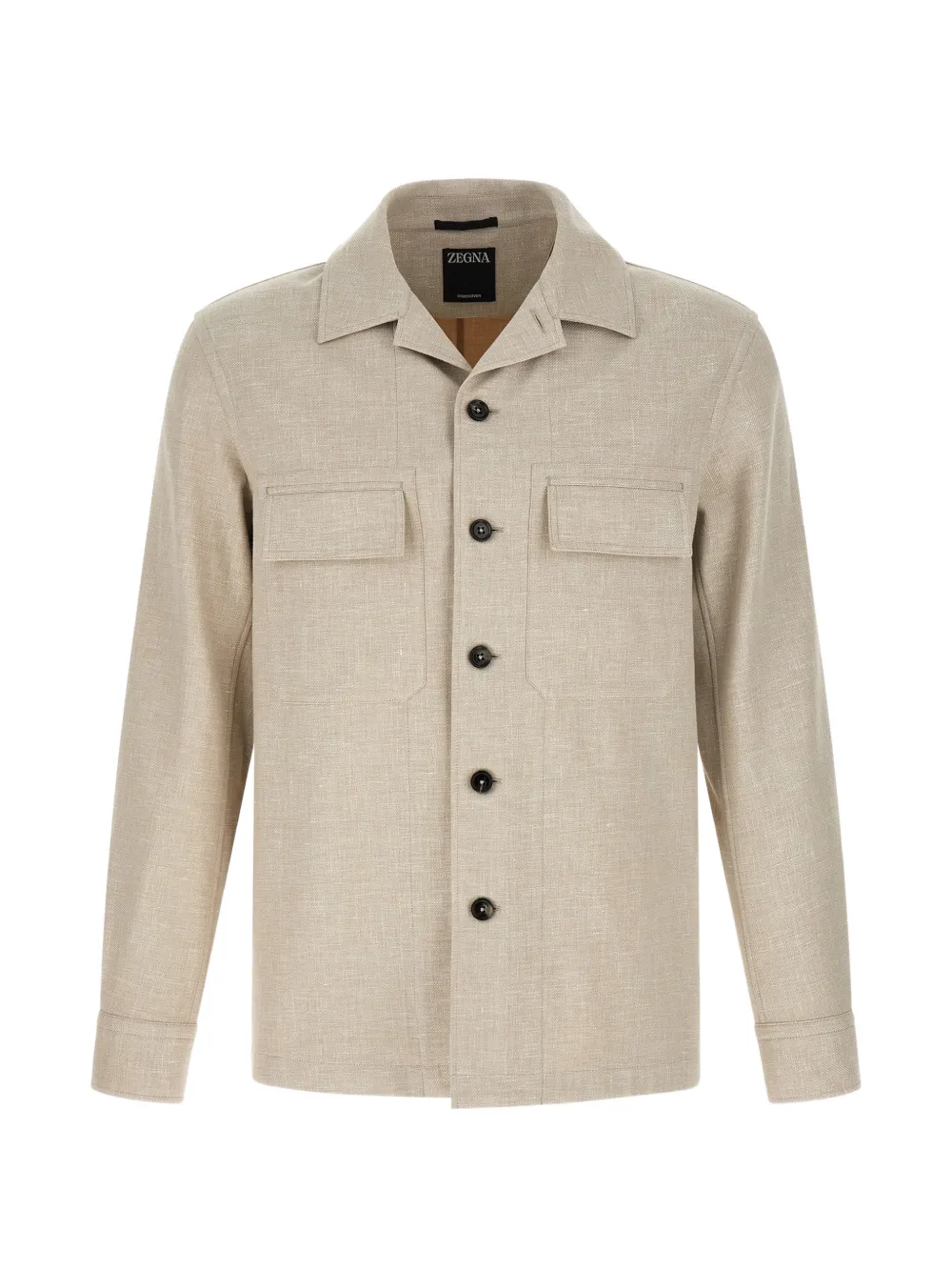 Zegna Crossover patch-detail overshirt - Nude