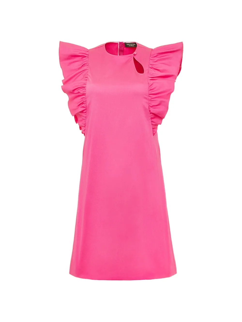 Shanghai Tang ruffled cut-out mini dress - Pink