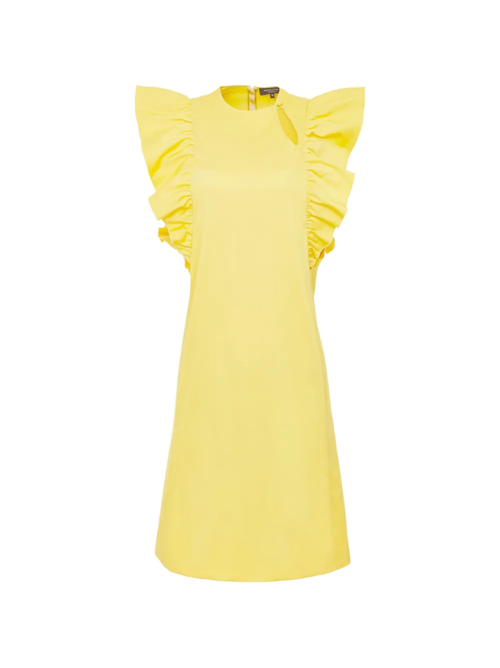 Shanghai Tang ruffled cut-out mini dress - Gelb