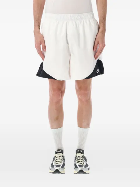 Nike logo-print colour-block shorts
