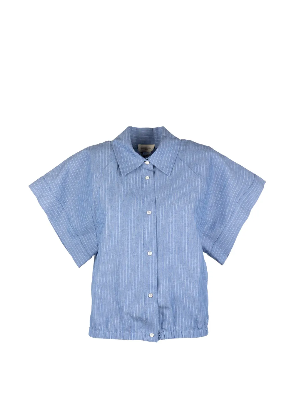 Jacob Cohën pinstripe-pattern elasticated-hem shirt - Blau