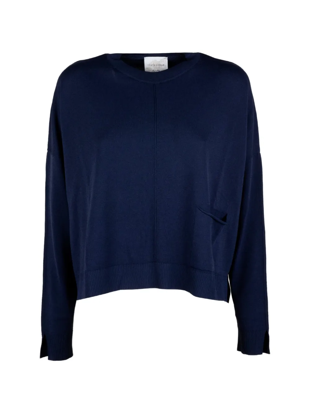 cinque seam-detail pocket-detail sweater - Blu