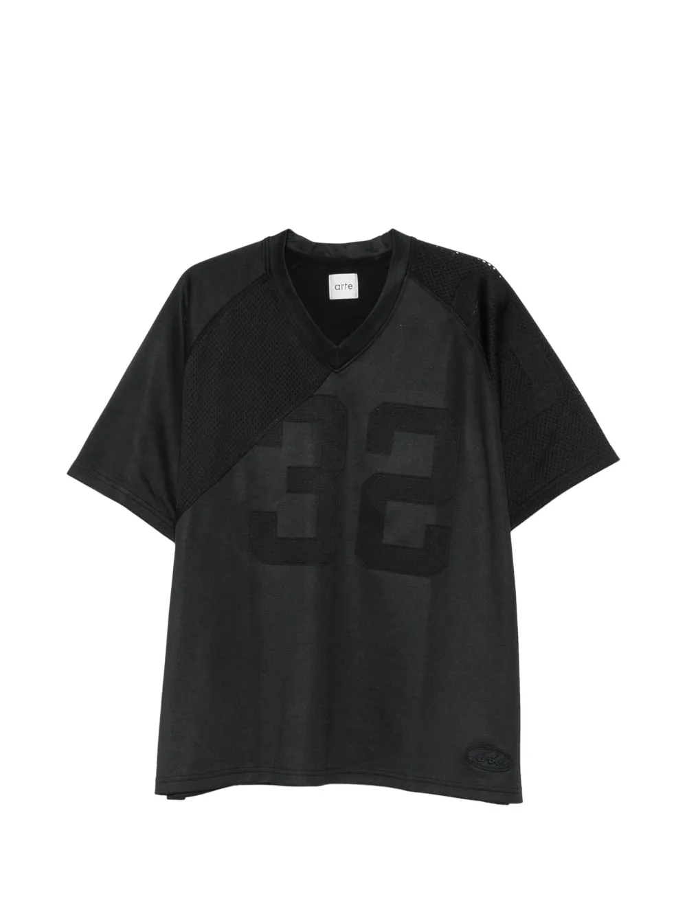 Arte Antwerp logo-embroidered round-neck T-shirt - Schwarz