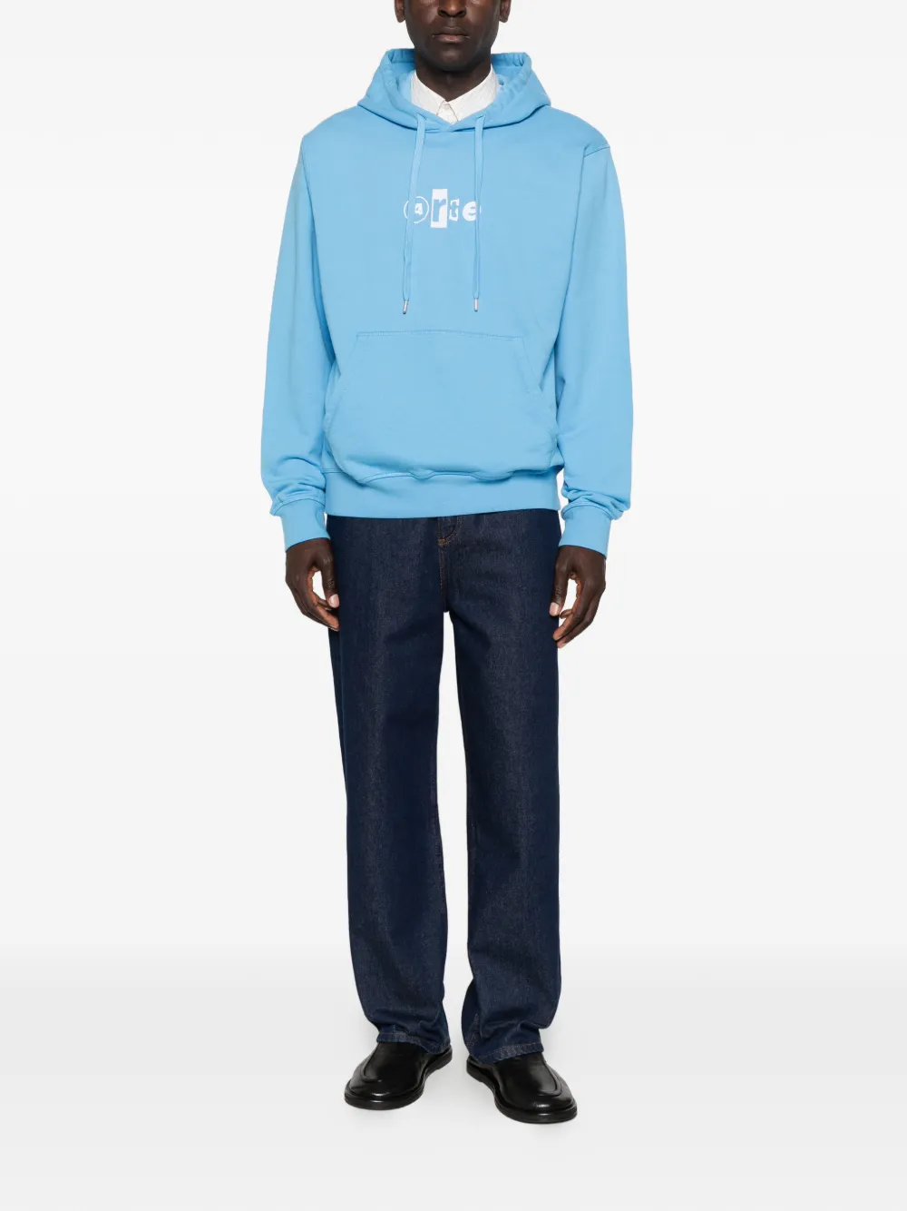 Arte Antwerp logo-print drawstring hoodie Blauw