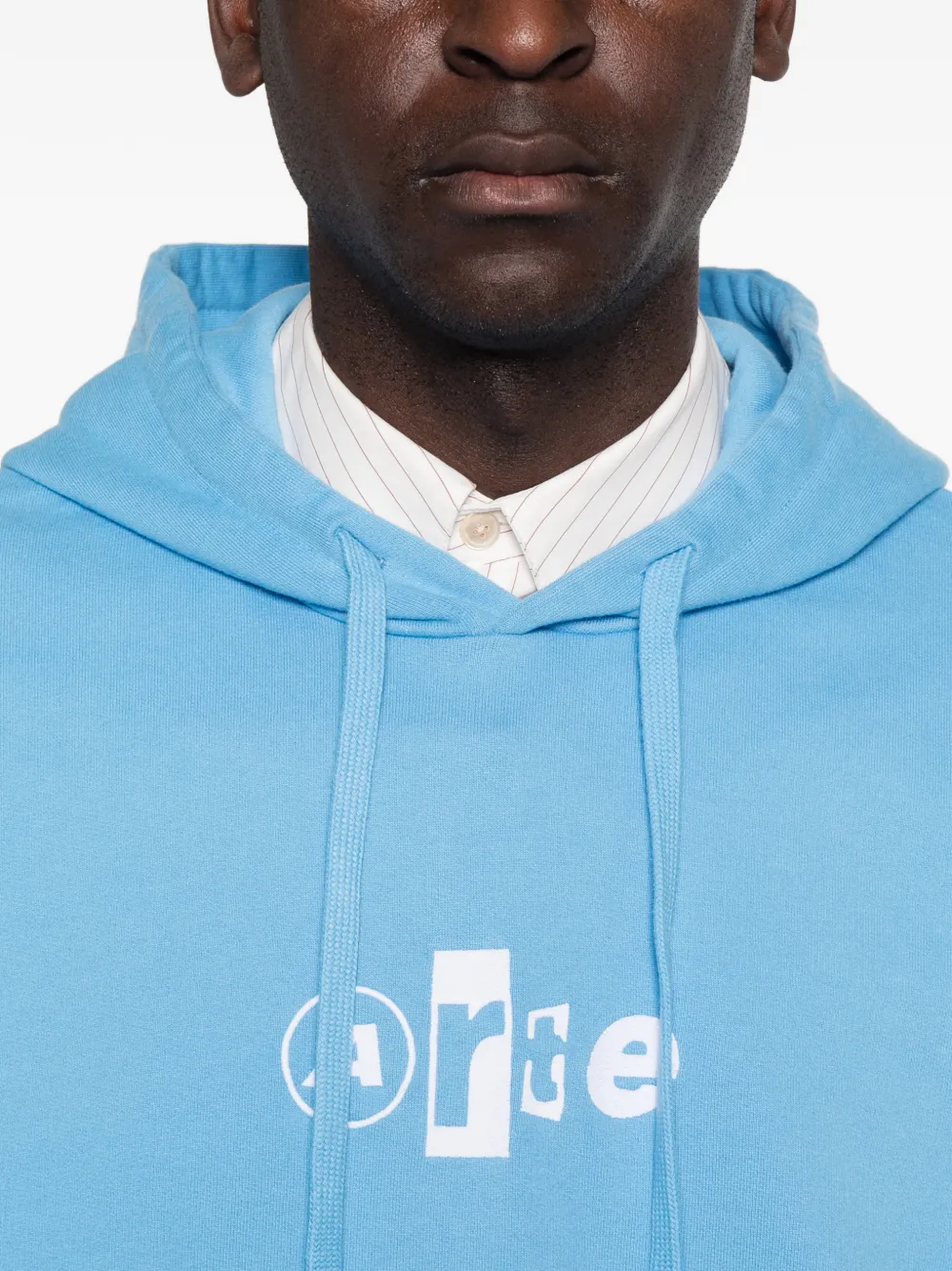 Arte Antwerp logo-print drawstring hoodie Blauw