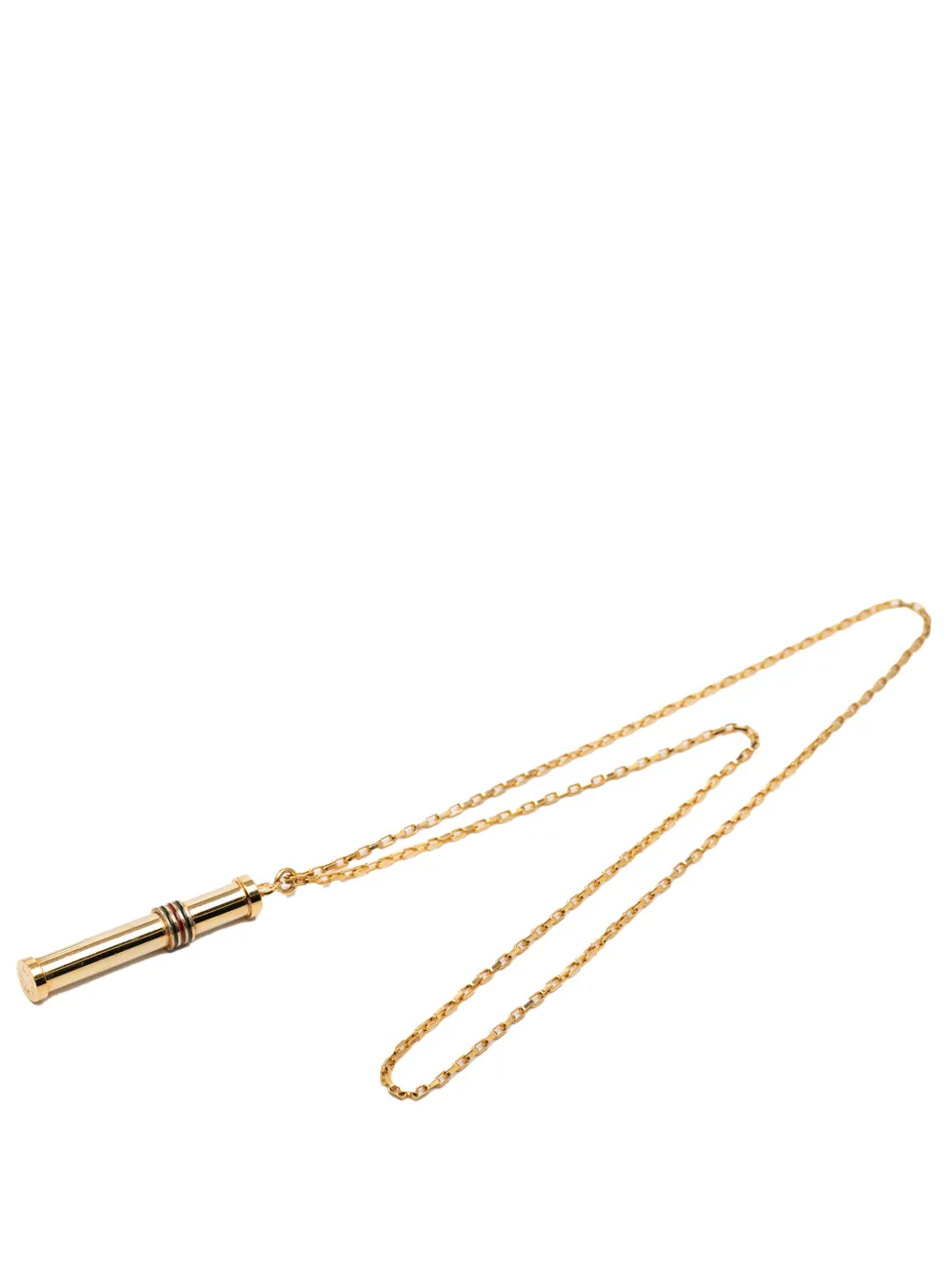 Gucci Pre-Owned 1980-2000 Gold Plated Web Perfume Bottle Pendant Necklace costume necklace - Oro