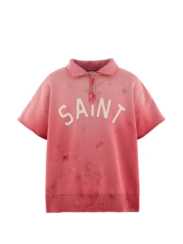 SAINT MXXXXXX half-zip Polo Shirt | Red | FARFETCH KW