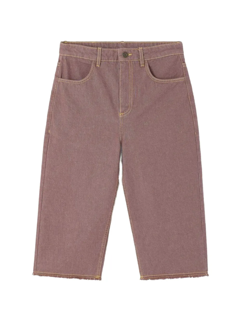 Grezbay raw-edge denim shorts