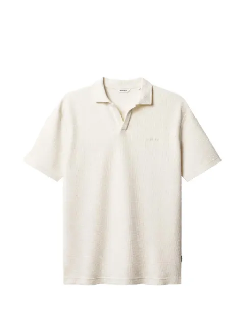 GABBA Gablio waffle-knit embroidered-logo polo shirt