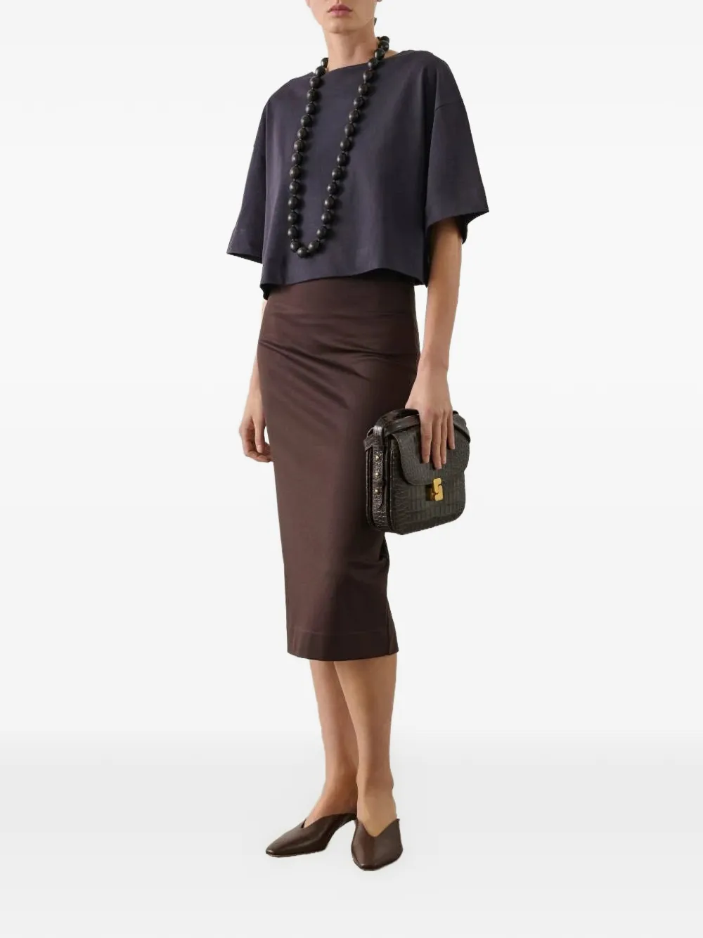Soeur Davina cropped T-shirt Paars