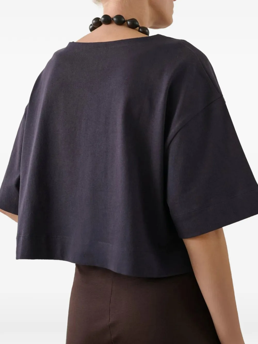 Soeur Davina cropped T-shirt Paars