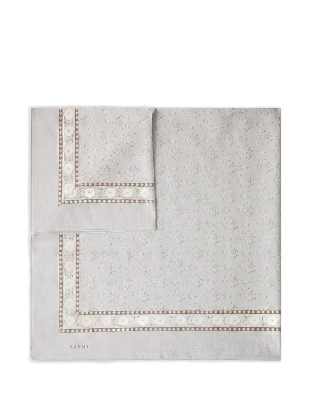 Soeur Sciarpa Classiq a fiori - Grigio