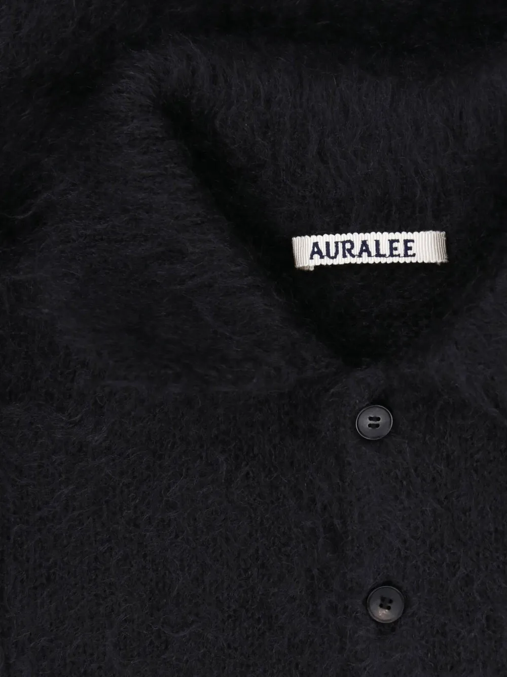  Auralee Pull En Maille à Effet Brossé - Noir 
