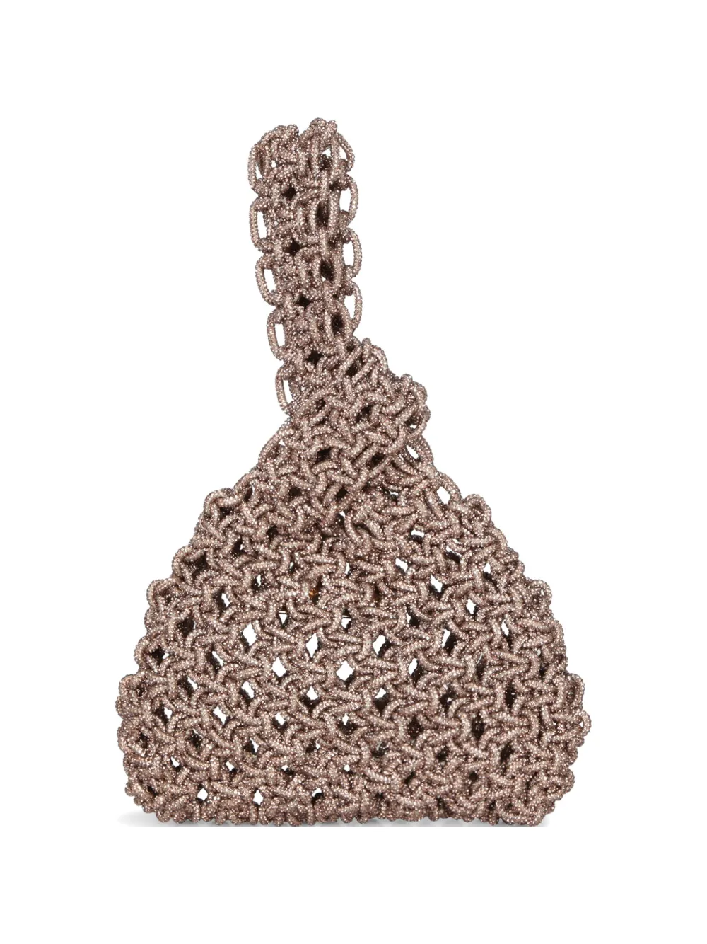Hibourama Niky Metallic-knit Handbag In Pattern