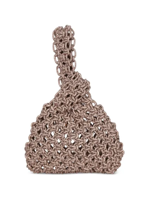 Hibourama Niky metallic-knit handbag