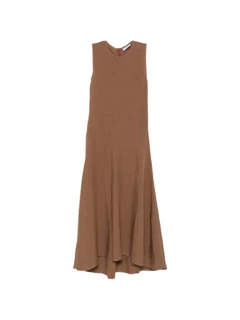AROVESCIO sleeveless flared midi dress
