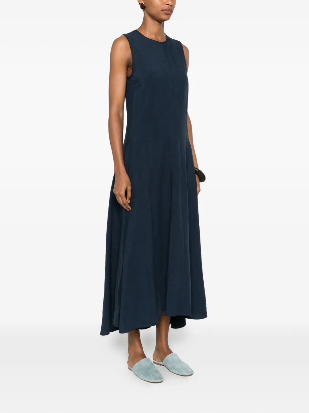  Arovescio Vestido Midi Acampanado - Azul 