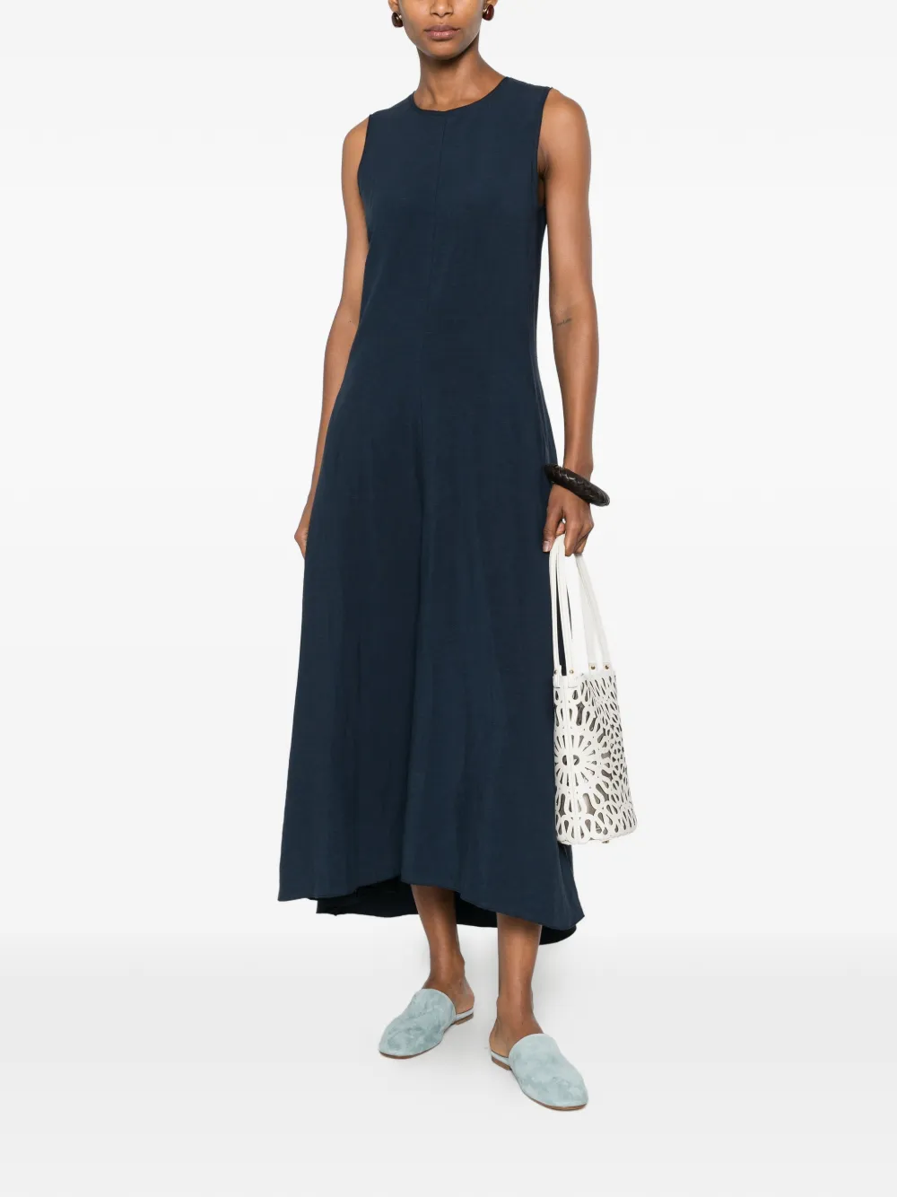  Arovescio Vestido Midi Acampanado - Azul 