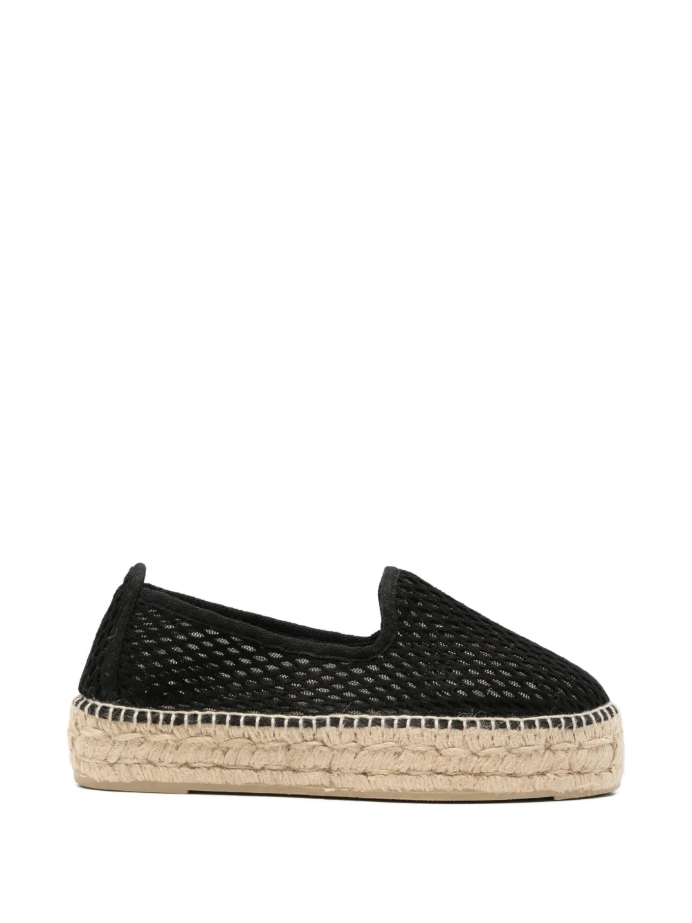 Manebi mesh-knit platform espadrilles - Nero