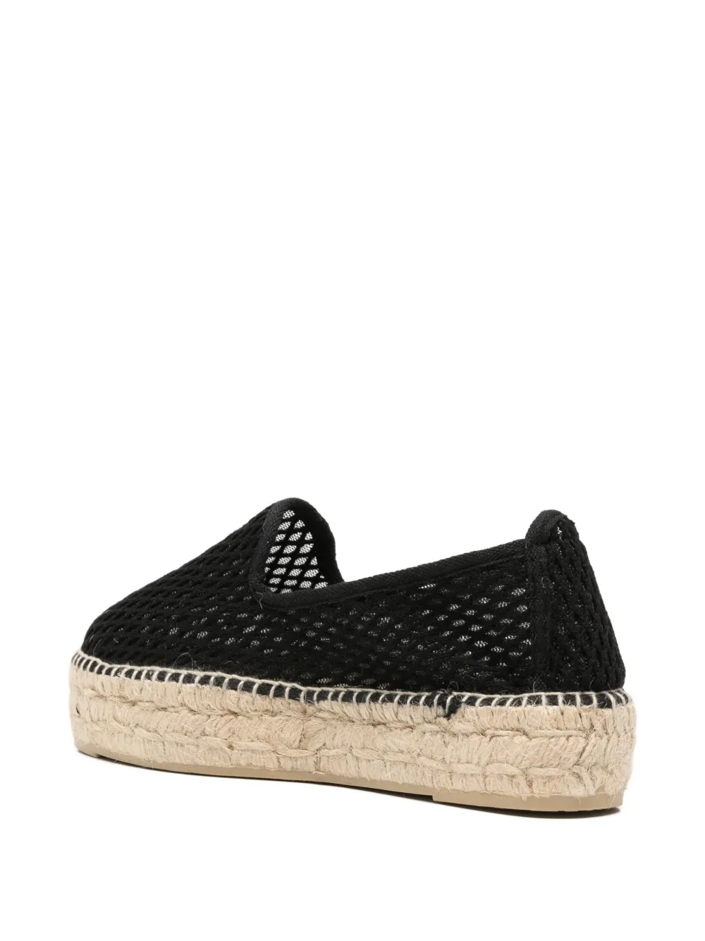 Manebi mesh-knit platform espadrilles Zwart